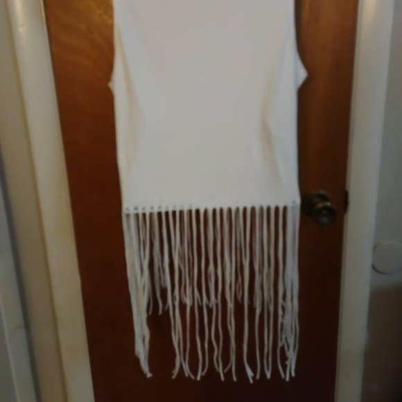 XHiliration Tank Top, with Elephant, String Bottom, White, M - Picture 4 of 7